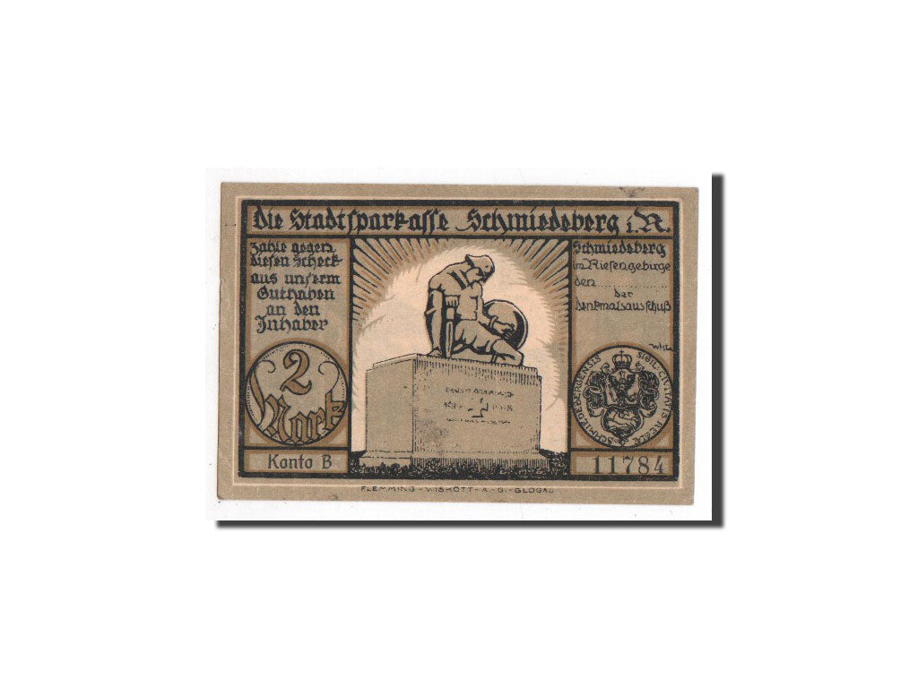 Banknote, Germany, Schmiedeberg, 2 Mark, Ville, O.D, Undated, UNC(65-70)
