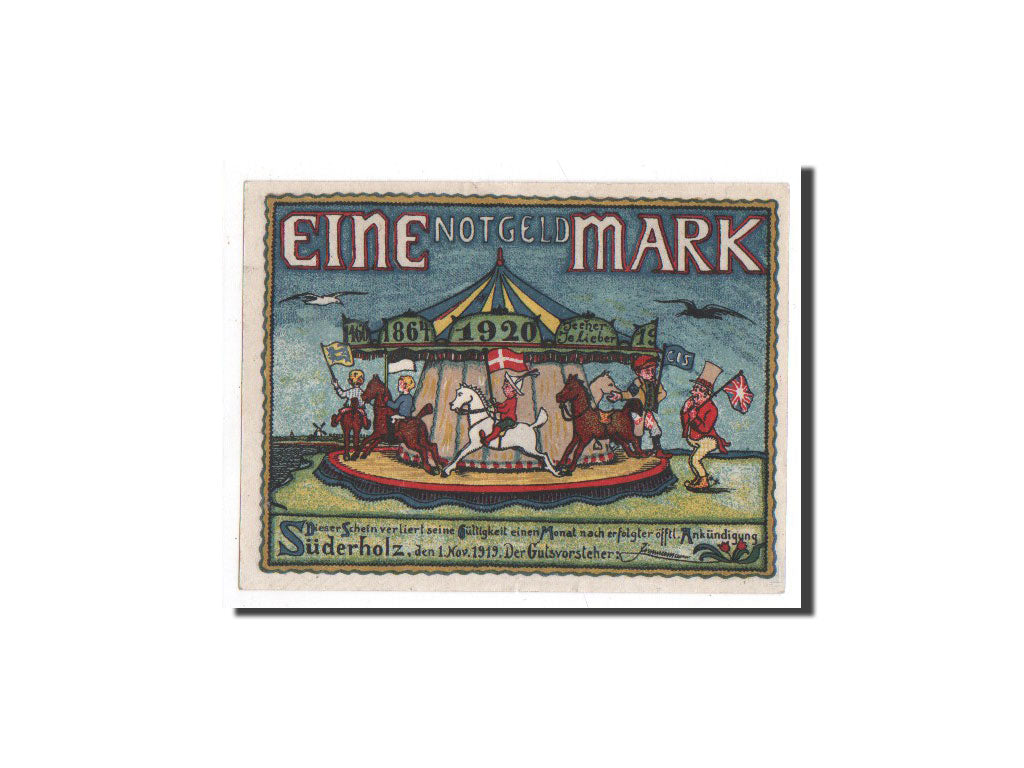 Banknote, Germany, Süderholz, 1 Mark, arbre, 1919, 1919-11-01, UNC(65-70)