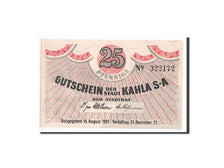 Banknote, Germany, Kahla, 25 Pfennig, château, 1921, 1921-08-15, UNC(65-70)