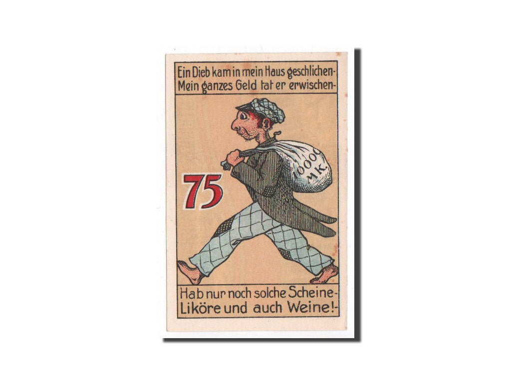 Banknote, Germany, Schmolln, 75 Pfennig, personnage, O.D, Undated, UNC(65-70)