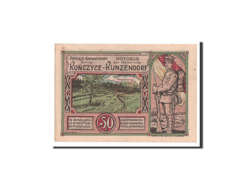 Banknote, Germany, Kunzendorf, 50 Pfennig, personnage, 1922, 1922-03-01
