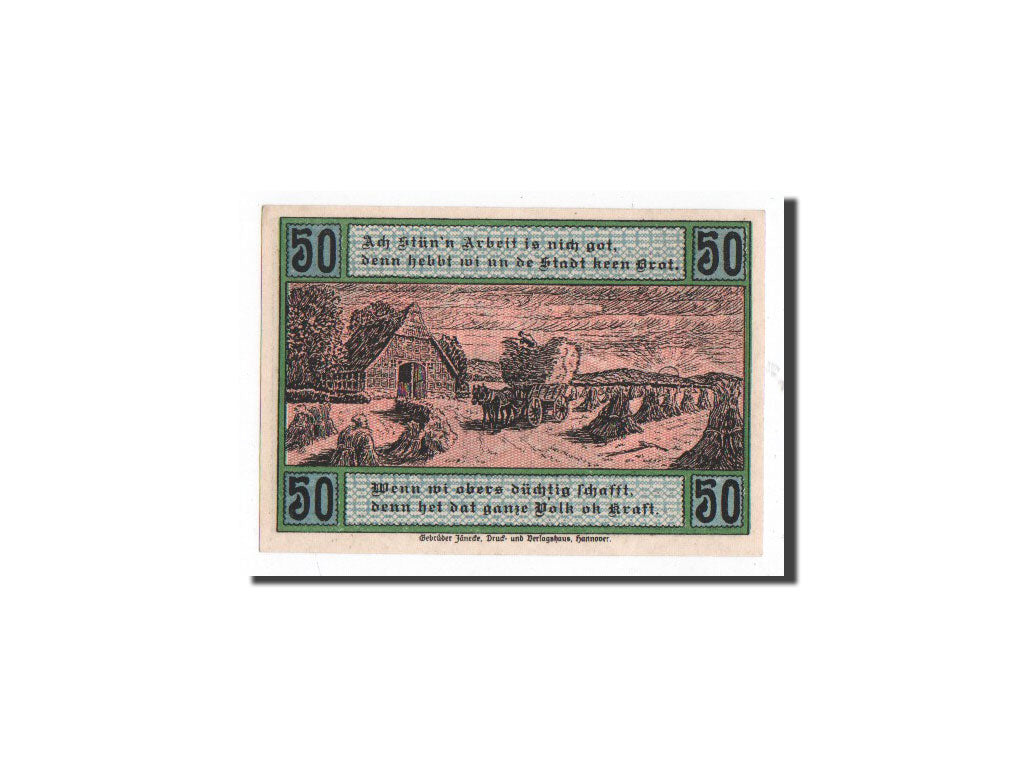 Banknote, Germany, Selsingen, 50 Pfennig, moisson, 1920, 1920-08-01, UNC(65-70)