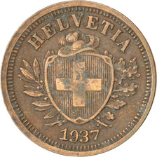 Moneta, Svizzera, Rappen, 1937, Bern, BB+, Bronzo, KM:3.2