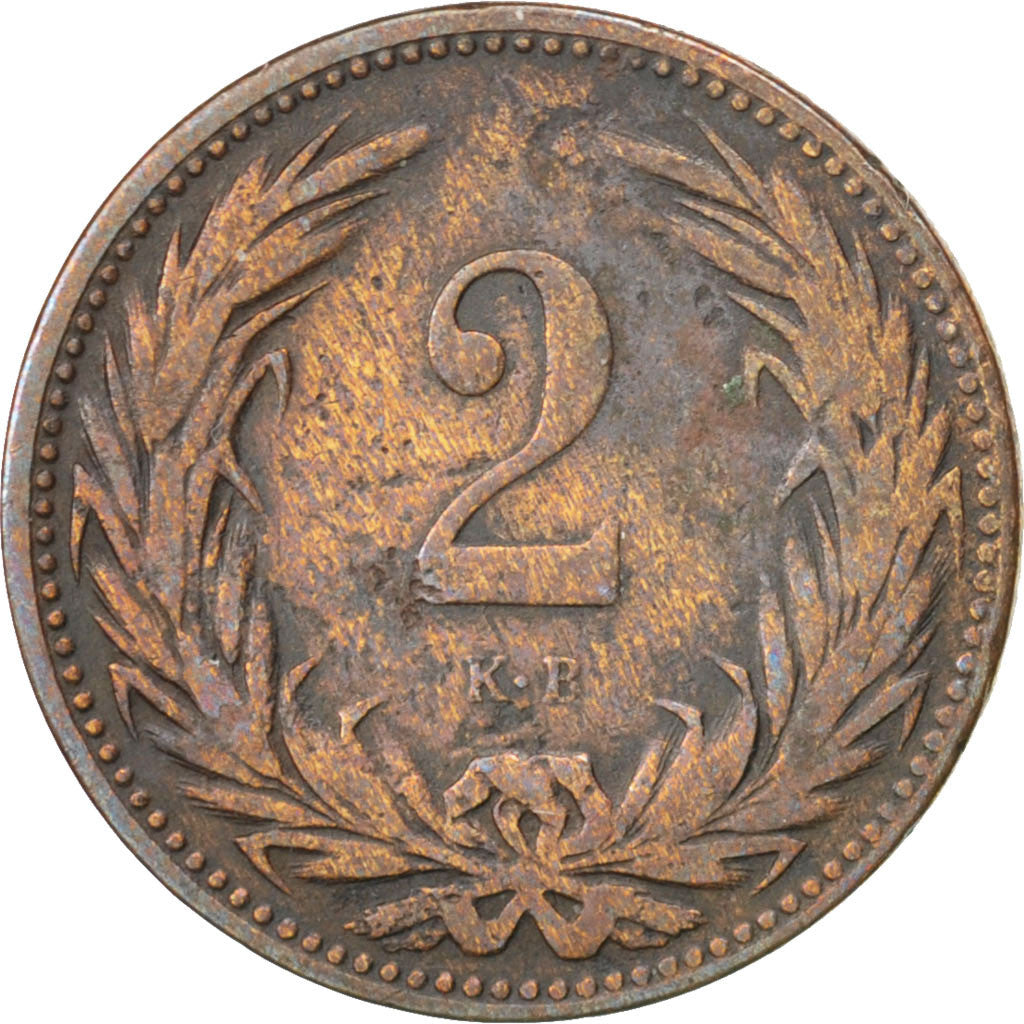 Ungheria, Franz Joseph I, 2 Filler, 1895, Kormoczbanya, MB+, Bronzo, KM:481