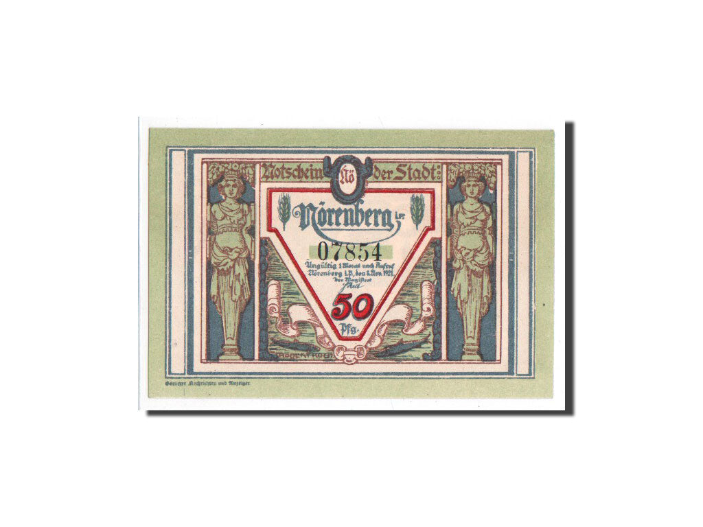 Banknote, Germany, Norenberg, 50 Pfennig, personnage, 1921, 1921-11-08