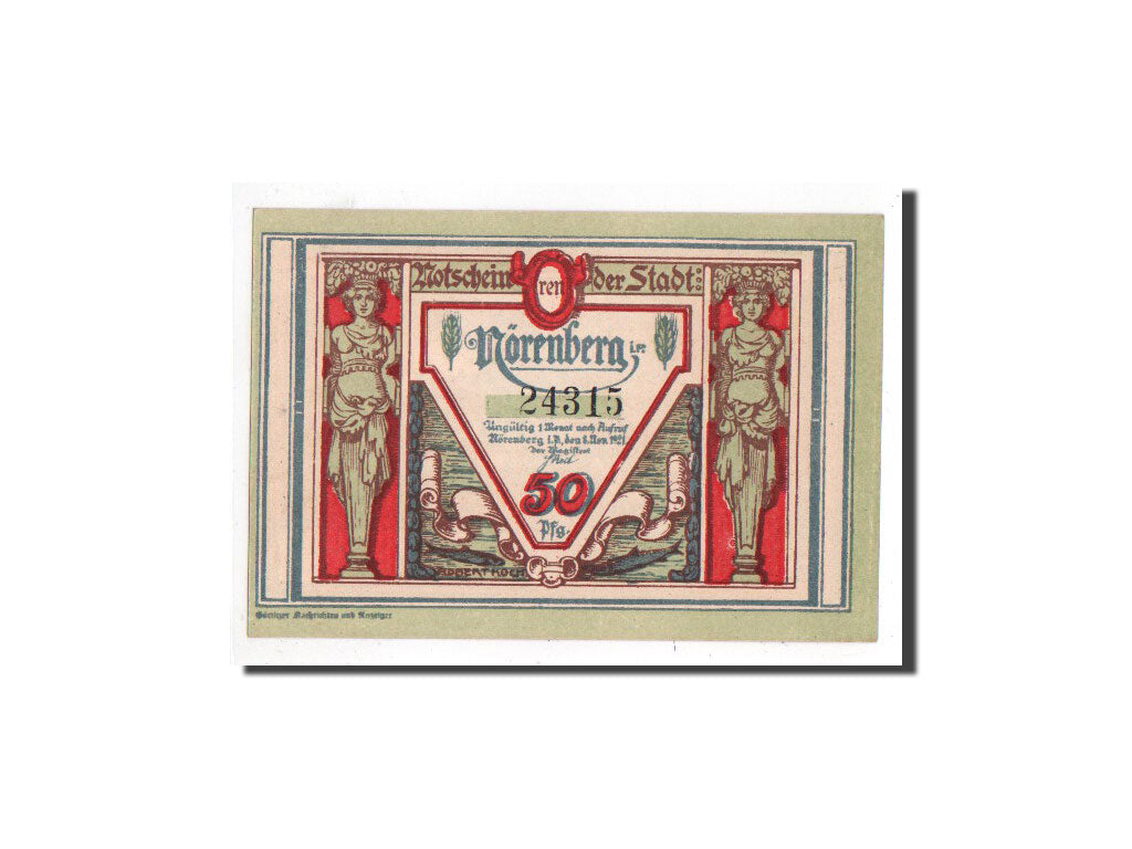 Banknote, Germany, Norenberg, 50 Pfennig, personnage 2, 1921, 1921-11-08