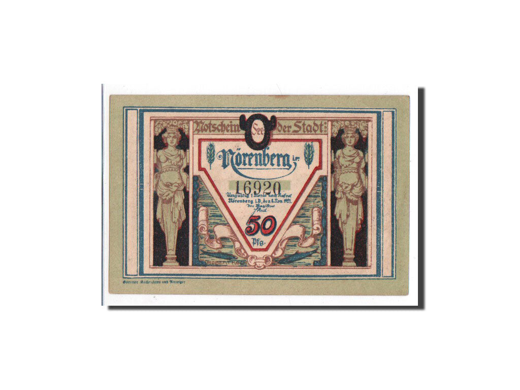 Banconote, Germania, Norenberg, 50 Pfennig, personnage 3, 1921, 1921-11-08, FDS