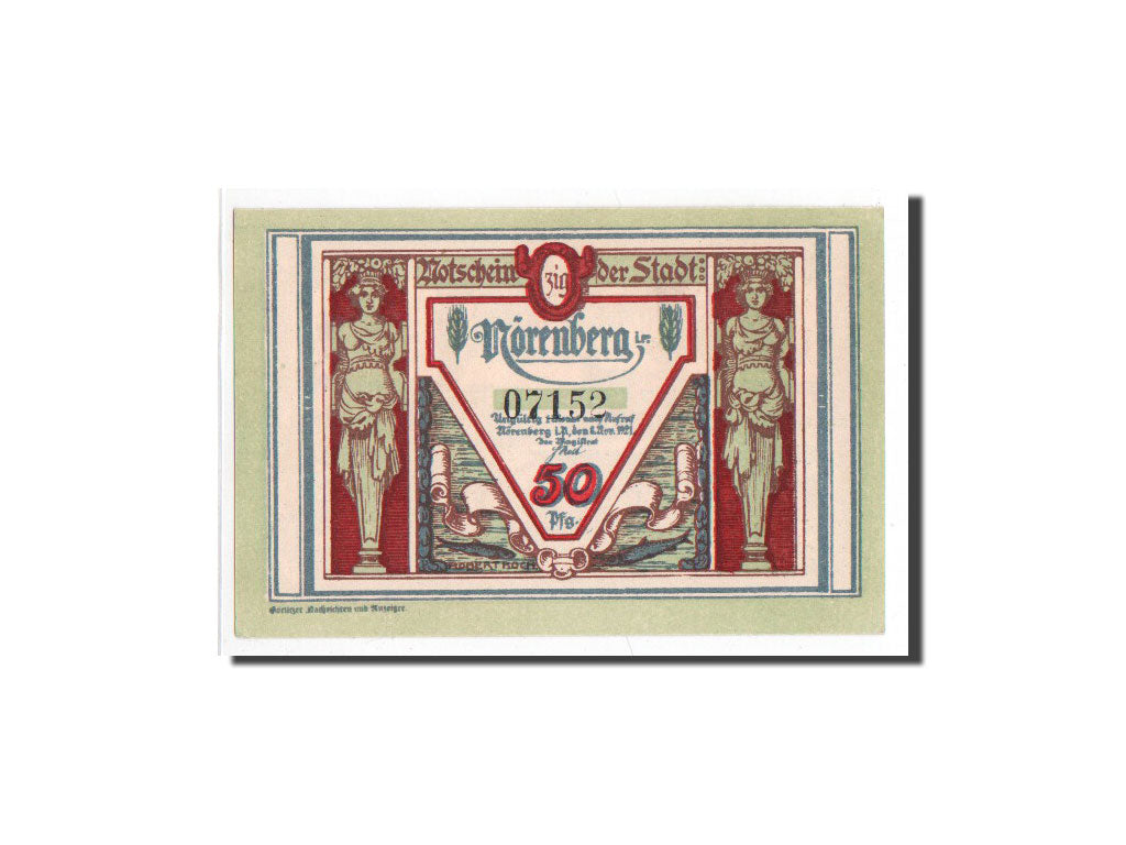 Banknote, Germany, Norenberg, 50 Pfennig, paysage, 1921, 1921-11-08, UNC(65-70)