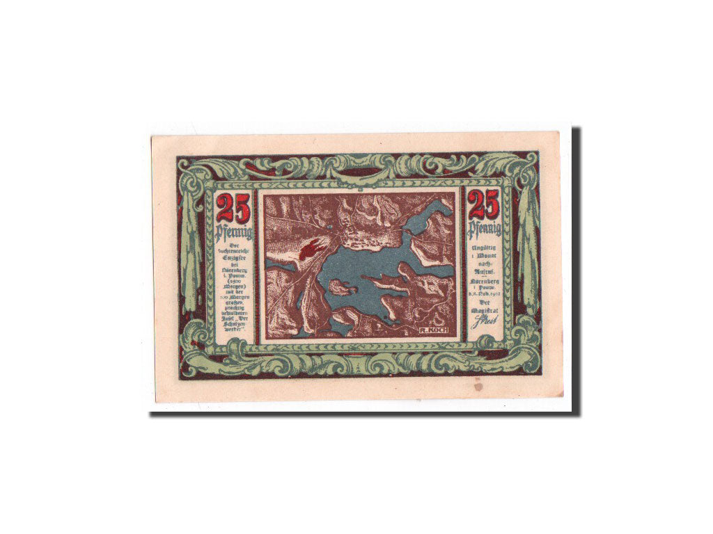 Banknote, Germany, Norenberg, 25 Pfennig, carte 1, 1921, 1921-11-08, UNC(65-70)