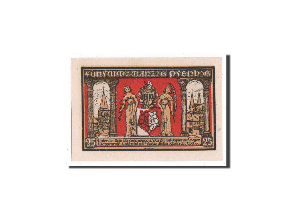 Banknote, Germany, Osterwieck a. Harz Stadt, 25 Pfennig, personnage, 1921
