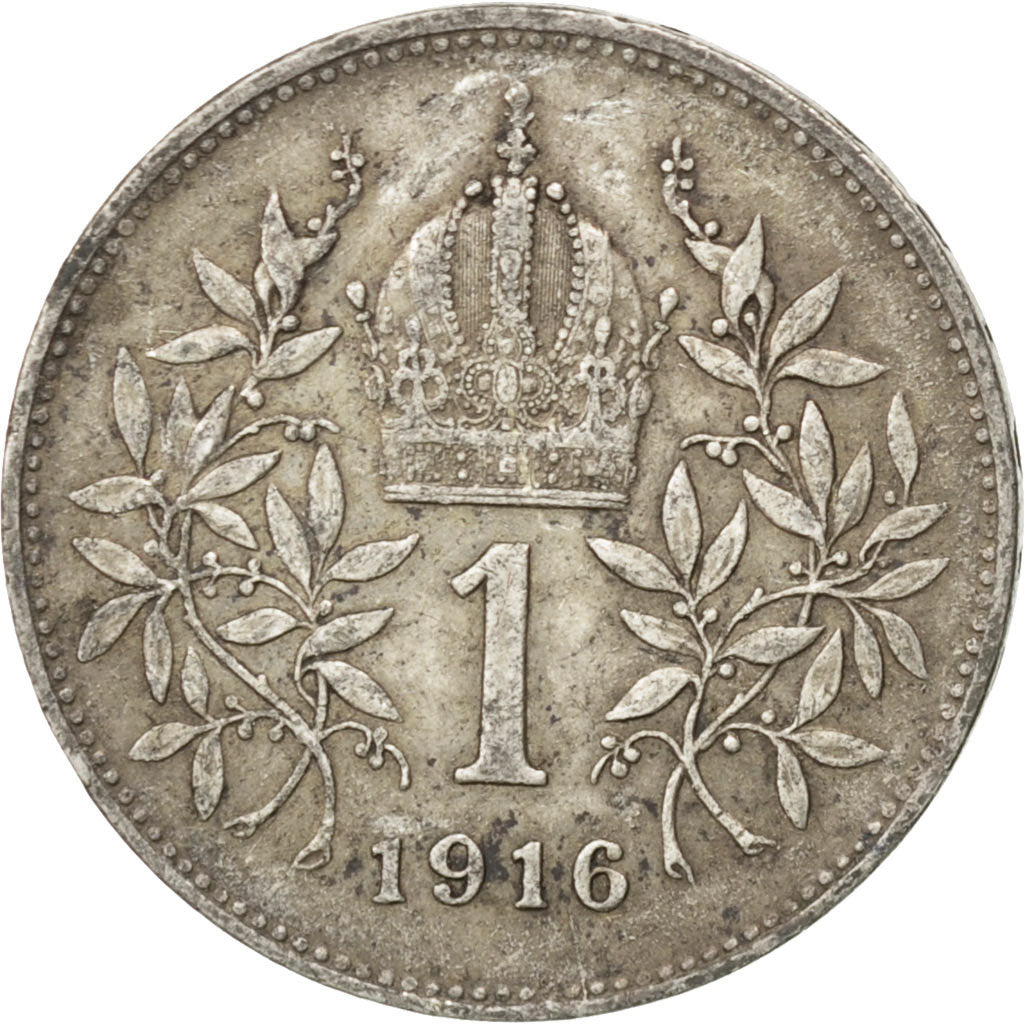 AUSTRIA, Corona, 1916, KM #2820, AU(50-53), Silver, 5.00