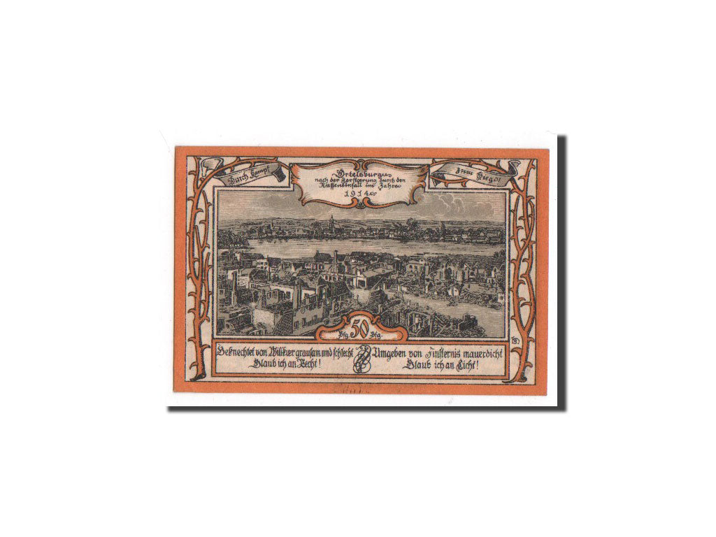 Banknote, Germany, Ortelsburg, 50 Pfennig, paysage, 1921, 1921-07-11