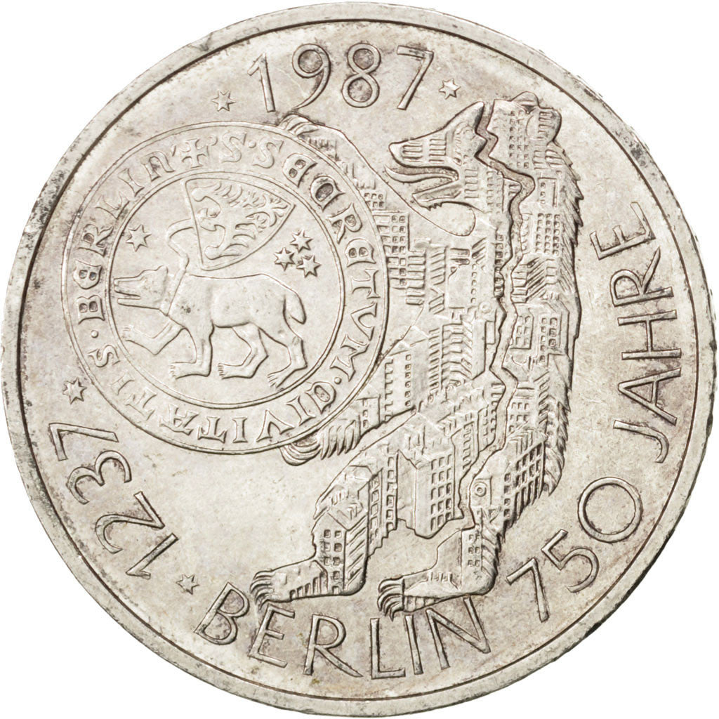 Coin, GERMANY - FEDERAL REPUBLIC, 10 Mark, 1987, Hamburg, Germany, MS(63)