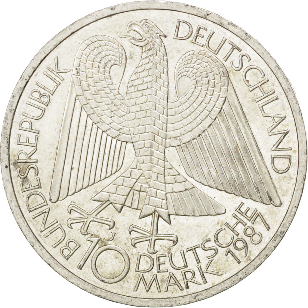 Coin, GERMANY - FEDERAL REPUBLIC, 10 Mark, 1987, Hamburg, Germany, MS(63)