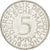 Monnaie, République fédérale allemande, 5 Mark, 1970, Karlsruhe, SUP, Argent