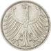 Moneta, GERMANIA - REPUBBLICA FEDERALE, 5 Mark, 1966, Stuttgart, BB+, Argento
