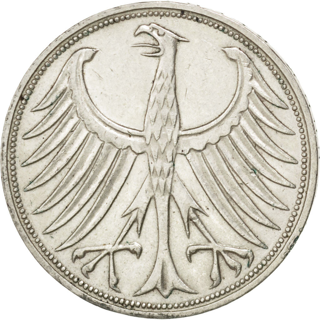 Monnaie, République fédérale allemande, 5 Mark, 1969, Stuttgart, SUP, Argent