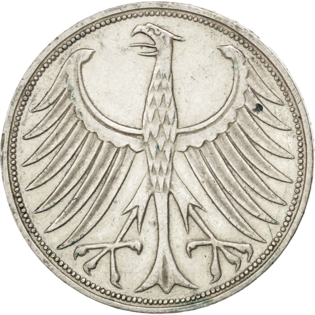 Moneta, GERMANIA - REPUBBLICA FEDERALE, 5 Mark, 1972, Stuttgart, BB, Argento