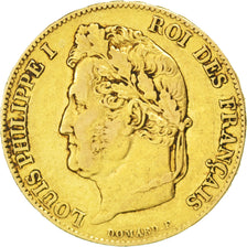 Francia, Louis-Philippe, 20 Francs, 1839, Paris, BB, Oro, KM:750.1, Gadoury:1031