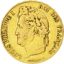 Louis Philippe I, 20 Francs Or tête laurée, 1839 A, KM 750.1
