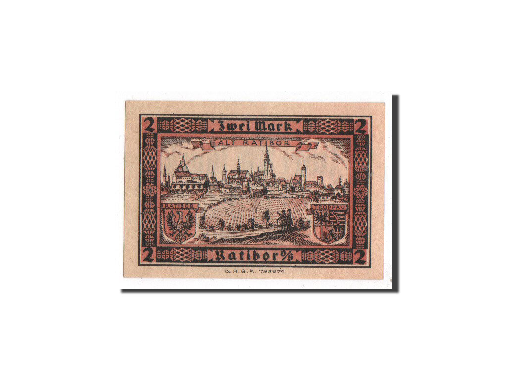Banknote, Germany, Ratibor, 2 Mark, paysage, O.D, Undated, UNC(65-70)