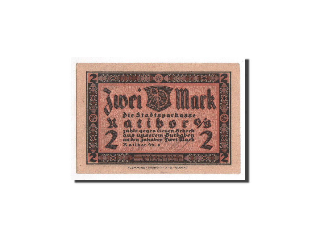 Banknote, Germany, Ratibor, 2 Mark, paysage, O.D, Undated, UNC(65-70)