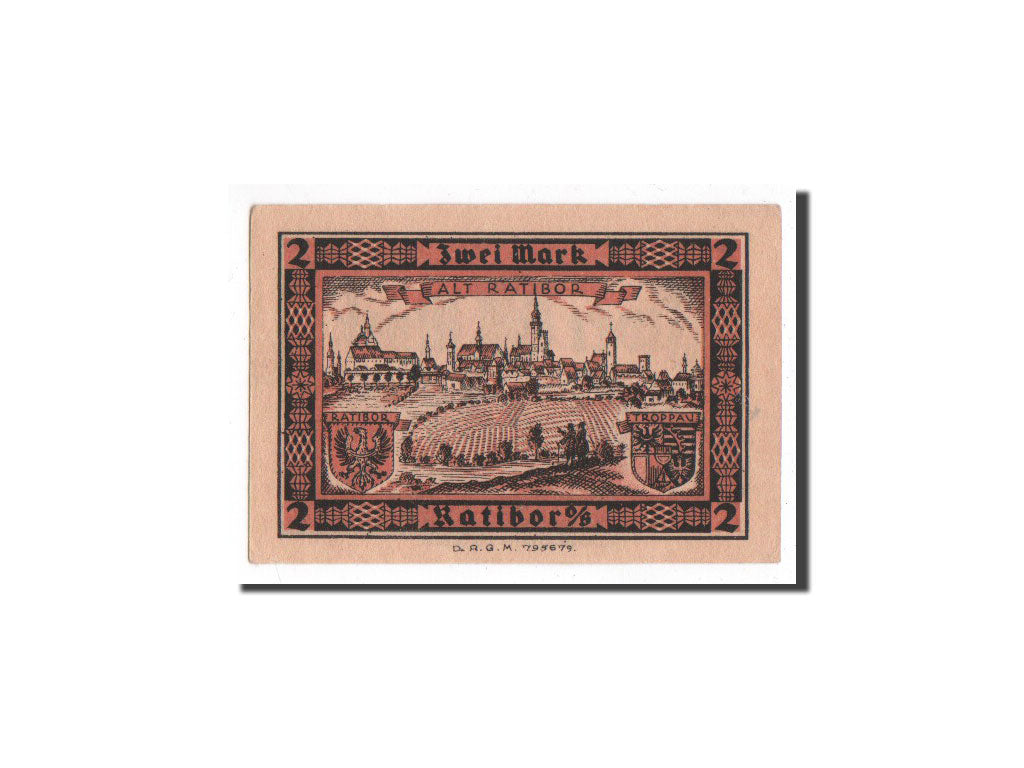 Banknote, Germany, Ratibor, 2 Mark, paysage, O.D, Undated, UNC(65-70)