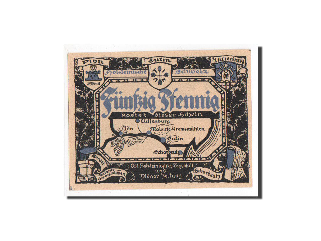 Banknote, Germany, Plön, 50 Pfennig, paysage, O.D, Undated, UNC(65-70)