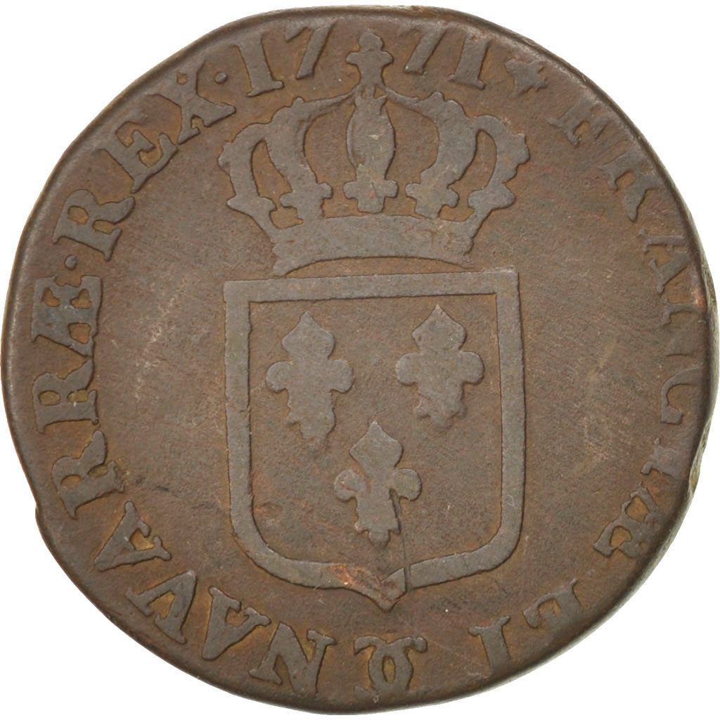 Louis XV, Sol à la vieille tête, 1771, Besançon, Gadoury 280