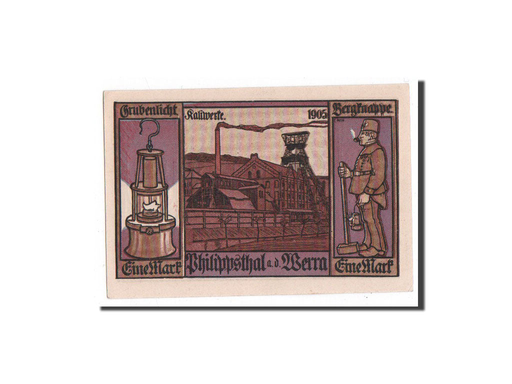 Banknote, Germany, Philippsthal a werra, 1 Mark, Usine, 1921, 1921-10-01