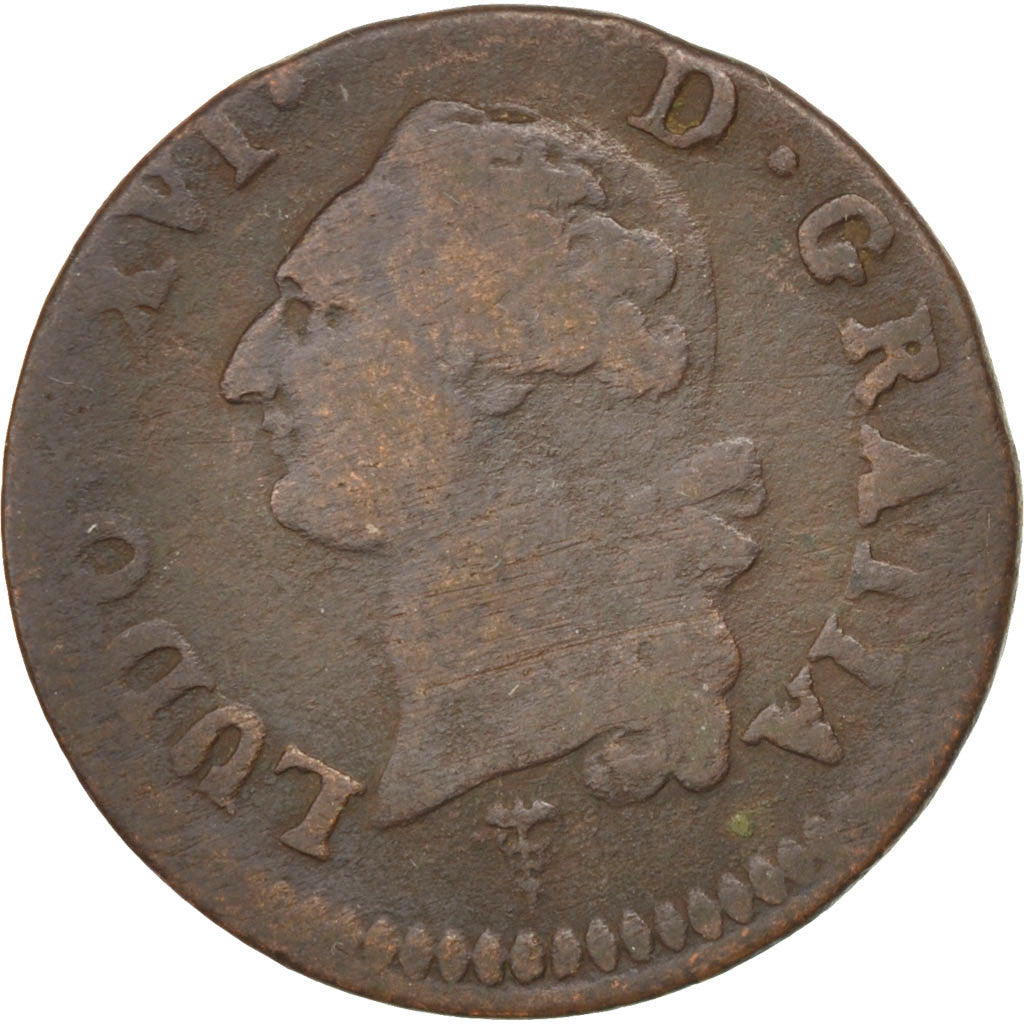 Louis XVI, Sol à l'écu, 1790 K, Bordeaux, Gadoury 350