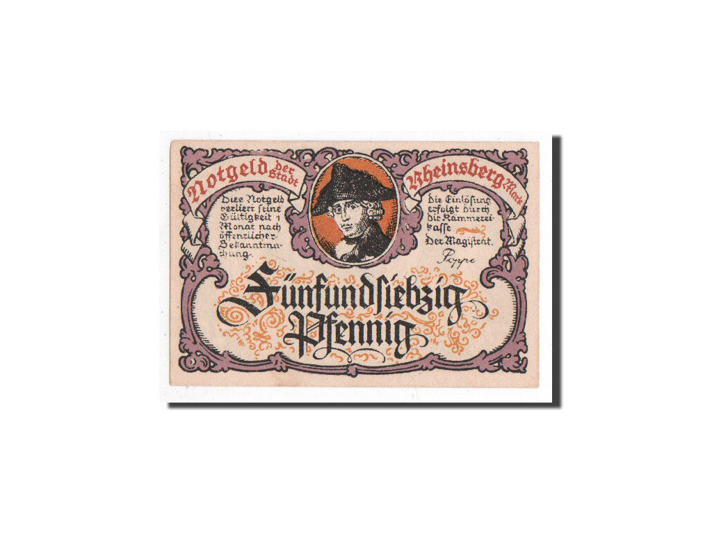 Banknote, Germany, Rheinberg, 75 Pfennig, orchestre, O.D, Undated, UNC(65-70)