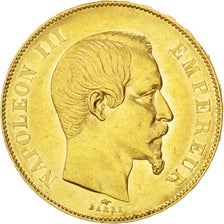 Second Empire, 50 Francs or Napoléon III tête nue, 1855 A, Paris, Gadoury 1111
