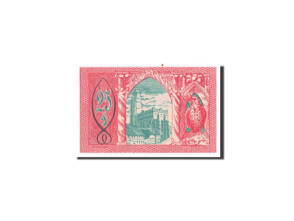 Banknote, Germany, Patschkau, 25 Pfennig, château, 1921, Undated, UNC(65-70)