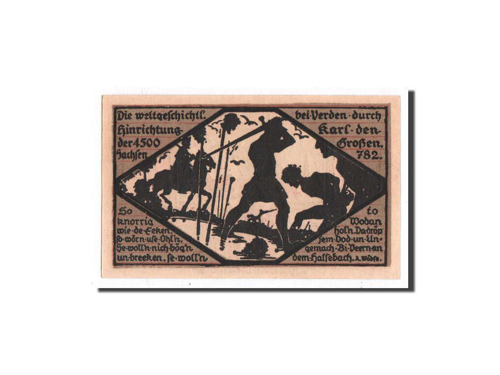 Banknote, Germany, Verden a.d Aller, 1 Mark, personnage, 1921, 1921-12-01
