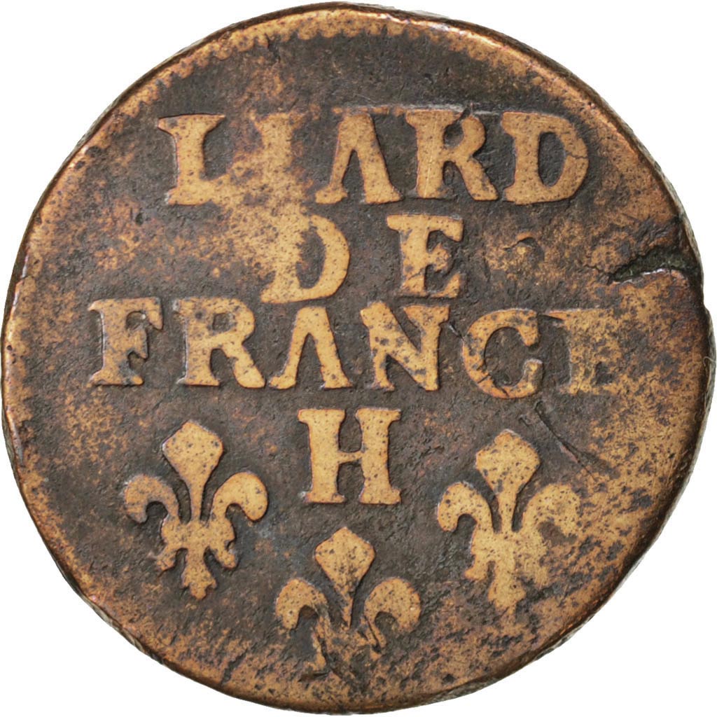 FRANCE, Liard de France au buste âgé, troisième type, Liard, 1696, La Rochelle, 