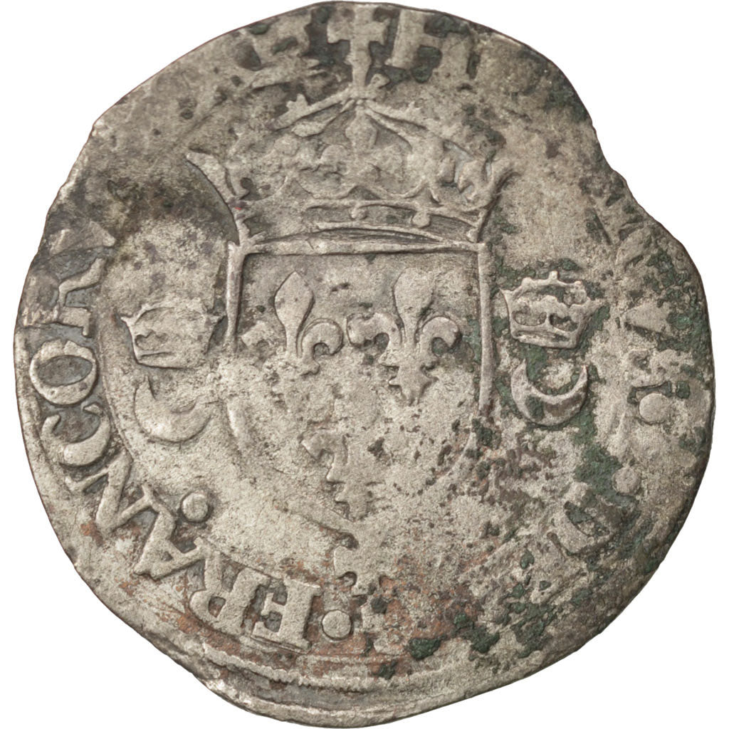 Henri II, Douzain aux croissants, 1551, Caen, Sombart 4380