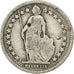 Moneta, Svizzera, 1/2 Franc, 1914, Bern, MB, Argento, KM:23