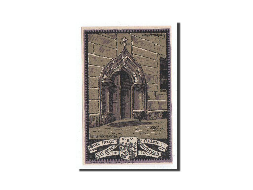 Banknote, Germany, Wittenberg, 50 Pfennig, portrait 3, 1922, Undated