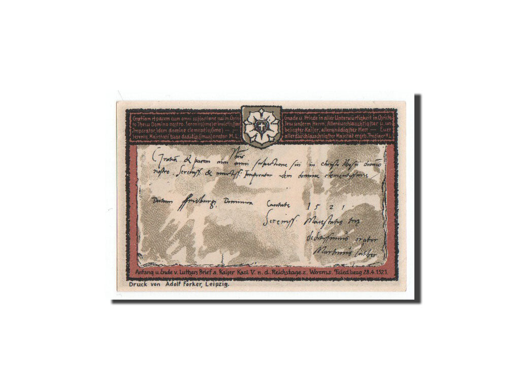 Germany, Wittenberg, 50 Pfennig, portrait 4, 1922, UNC(65-70), Mehl:1442