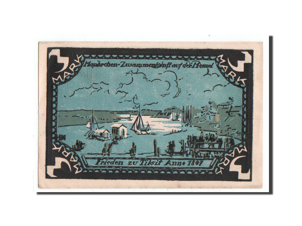 Germany, Tilsit, 3 Mark, paysage, 1921, 1921-11-12, UNC(65-70), Mehl:1324
