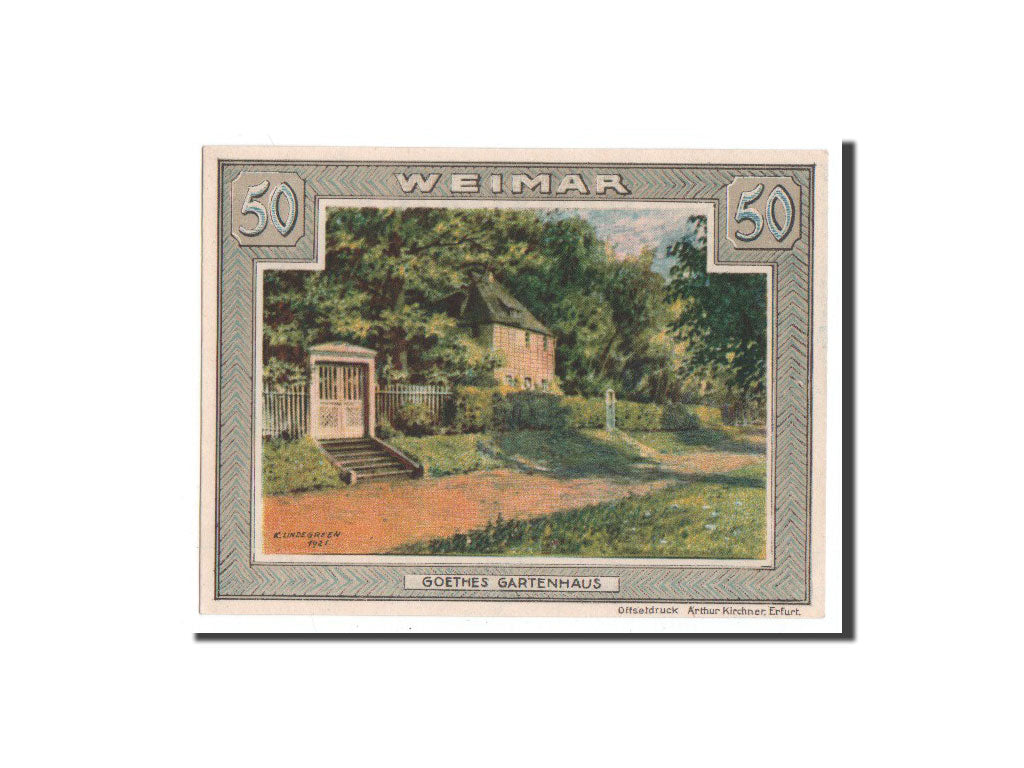 Banknote, Germany, Weimar, 50 Pfennig, paysage, 1921, Undated, UNC(65-70)