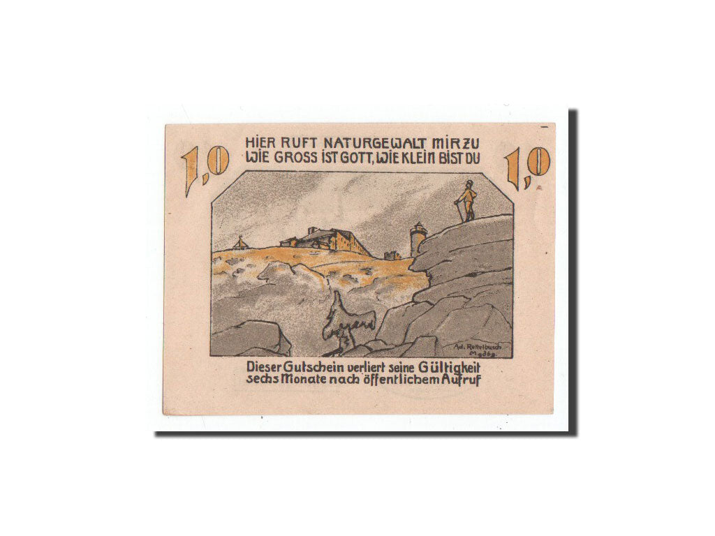 Banknote, Germany, Schierke im Harz, 1 Mark, paysage, O.D, Undated, UNC(65-70)