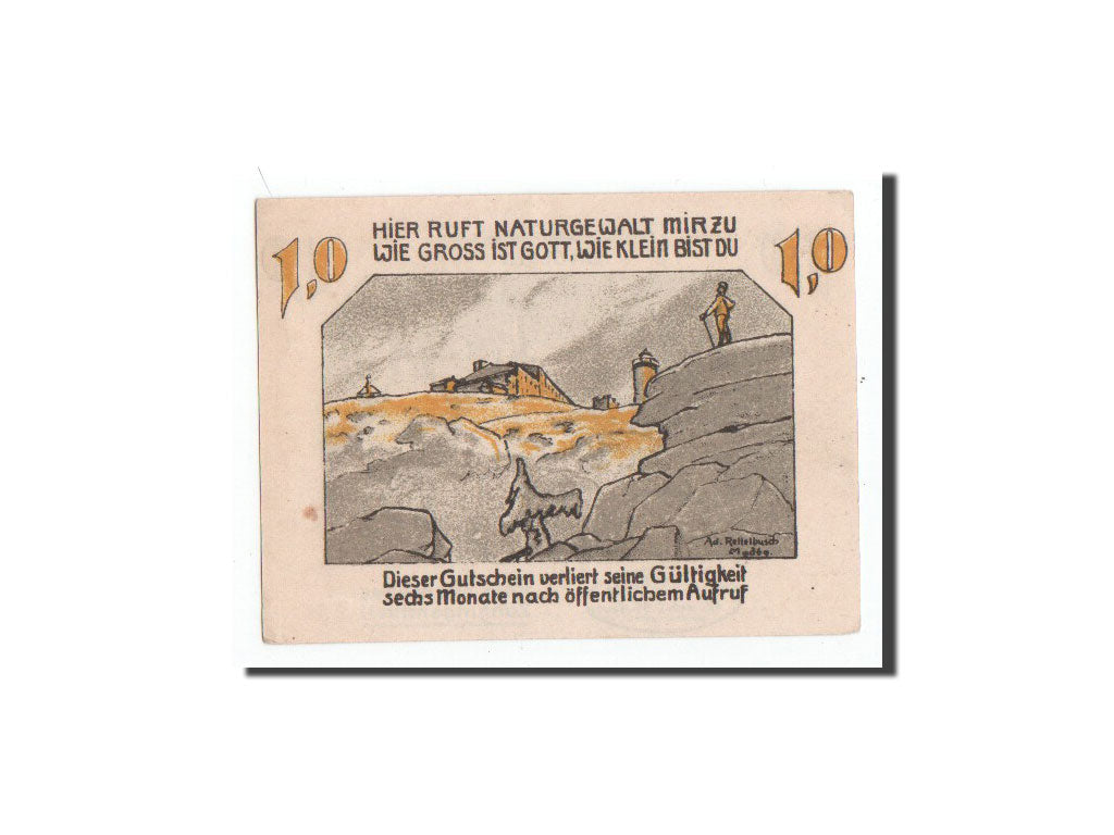 Banknote, Germany, Schierke im Harz, 1 Mark, paysage, O.D, Undated, UNC(65-70)