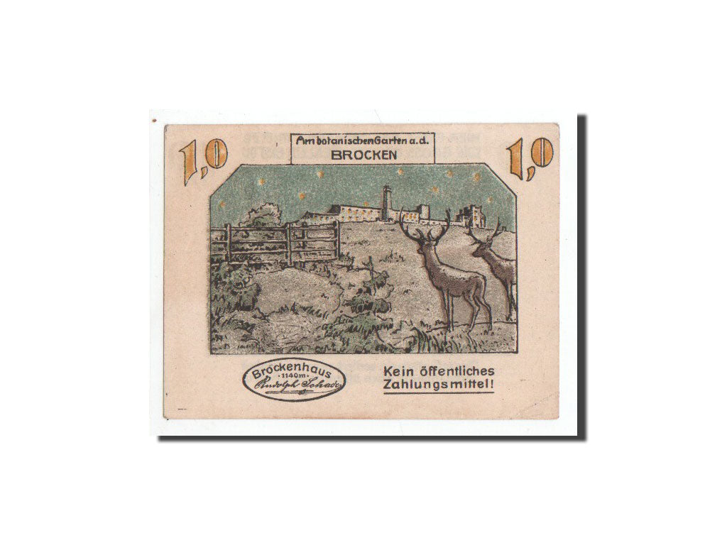 Germania, Schierke im Harz, 1 Mark, paysage, O.D, Undated, FDS, Mehl:1177.2