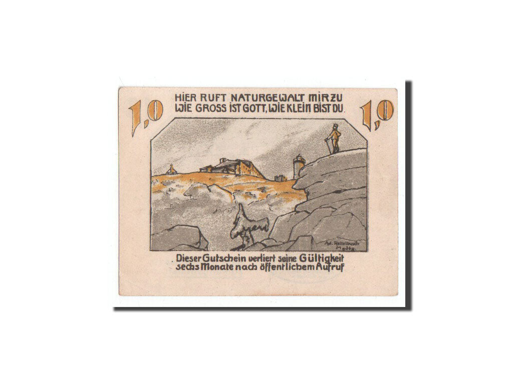 Germania, Schierke im Harz, 1 Mark, paysage, O.D, Undated, FDS, Mehl:1177.2