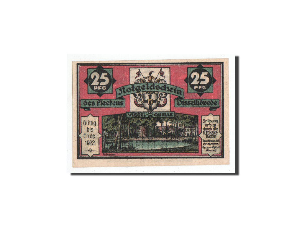 Banknote, Germany, Visselhövede, 25 Pfennig, cochon, 1921, 1921-06-01