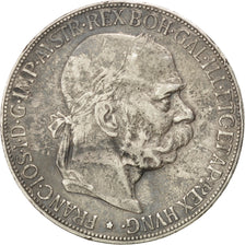 AUSTRIA, 5 Corona, 1907, KM #2807, EF(40-45), Silver, 23.84