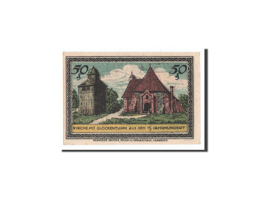 Banknote, Germany, Visselhövede, 50 Pfennig, château, 1921, 1921-06-01