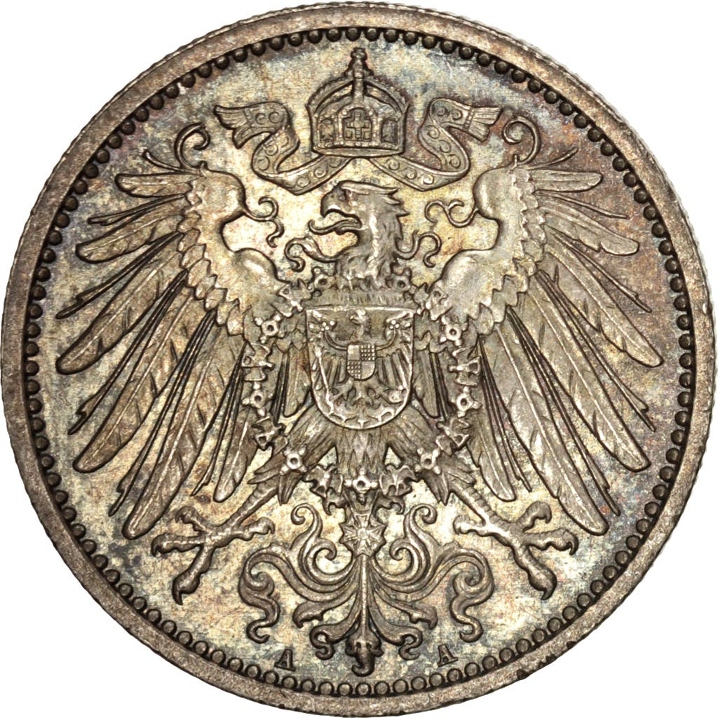 GERMANIA - IMPERO, Wilhelm II, Mark, 1912, Berlin, SPL, Argento, KM:14